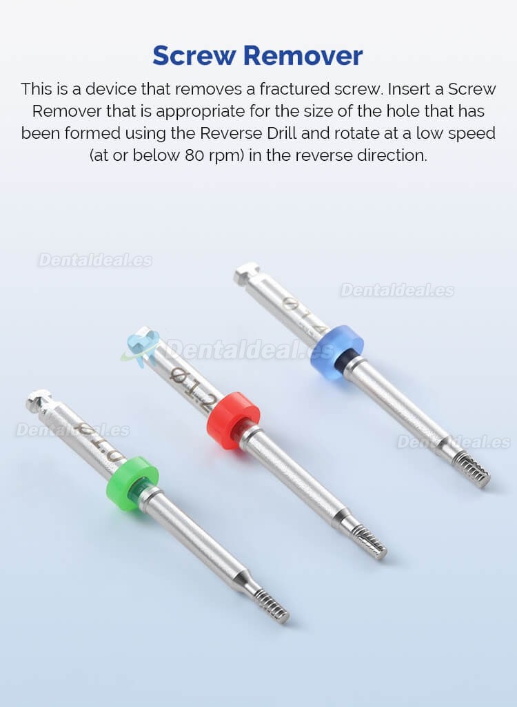 Kit Universal de Extracci&oacute;n de Tornillos de Implantes Dentales Extractor de Tornillos Rotos